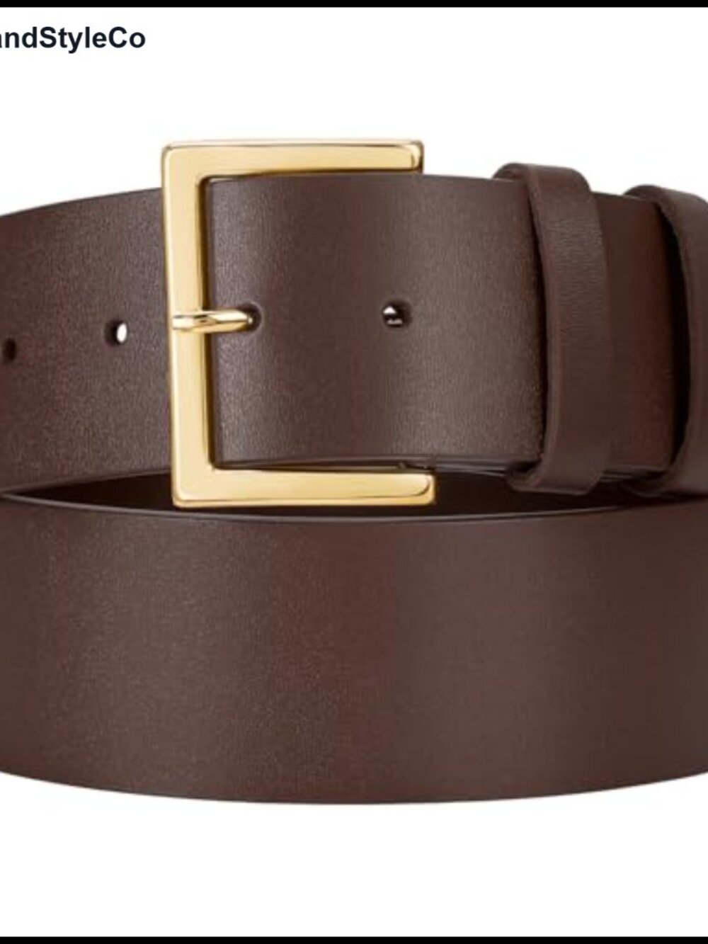 Wide Leather Belt for Women 1.9" Chunky Waist Belt with Gold or Silver Alloy